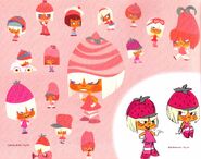 Various conceptual designs of Taffyta.