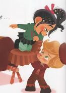 Vanellope and Rancis in the book 'One Sweet Race'
