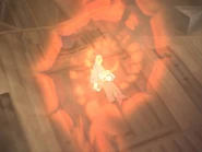 Brandeau receiving the Rune of Punishment from Steele.