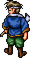 Sansuke's battle sprite in Suikoden.