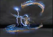 Hammer of Raijin being cast.