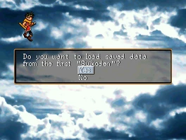Loading old save data in Suikoden II.