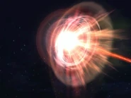 The Rune of Punishment attacking the Kooluk ship.