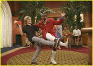 Zack and Moseby dancing