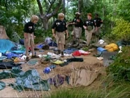 The ransacked campsite