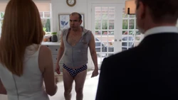  greets  and  in his "mankini"