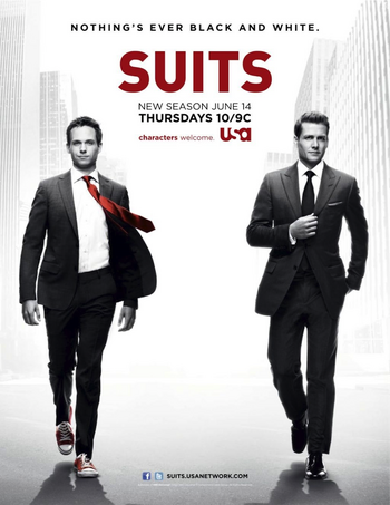 Suits S02 Lrg Promo Logo Red Black