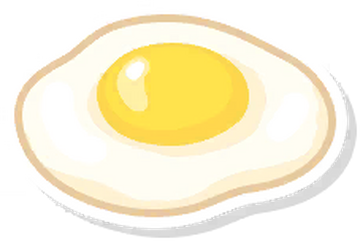 Food, Cartoon, Eggs, Fried, Egg, Breakfast, Side, Sunny - Sunny