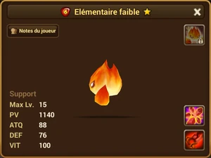 Élémentaire faible (Feu) (gauche)