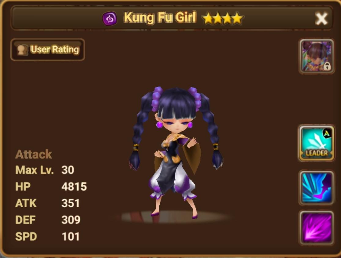 Kung Fu Girl (Dark) - Fei/Gallery and trivia | Summoners War Sky Arena ...