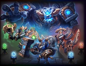 Left: Guilles Center: Leos Right: Kotos Top: Tartarus