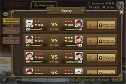 Players can view both their own saved replays, as well as those shared by others.