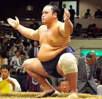 Ryuho prepares for his upcoming match (c. 2010)