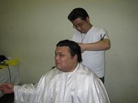 Yotsukasa after his retirement ceremony (c. 2006)