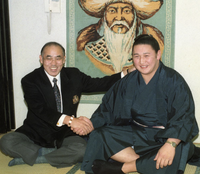 Kyokutenho after promotion to Juryo (c. 1996)