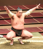 Kotoyusho prepares for his upcoming match (c. 2021)