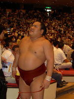 Senshuyama after losing a match (c. 2005)