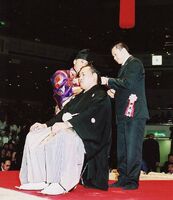 Hayateumi's retirement ceremony (c. 2006)