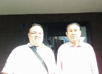 Maedaiko with his stablemaster, the former Maenoyama