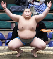 Kazenoumi prepares for his upcoming match (c. 2024)