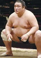 Kihakuriki prepares for his upcoming match (c. 2010)