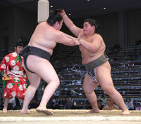 Itadaki battles the future Oho in Sandanme (c. 2018)