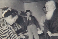 Wakahaguro congratulated for his Ozeki promotion (c. 1959)