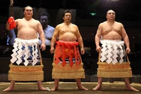 Chiyonofuji's kanreki dohyo-iri in 2015