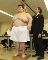 Kenho gets measured upon joining sumo (c. 2011)