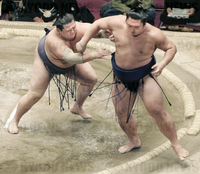 Yotsuguruma loses to Tosanoumi (c. 2009)