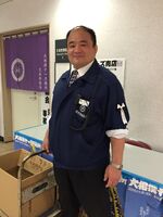 Tochinoyama after retirement as a sewanin (c. 2015)