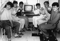 Kyokusetsuzan with his Mongolian stablemates