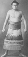 Miyabashira with his kesho-mawashi