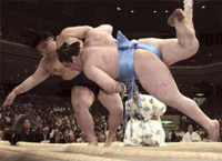 Kokkai pushes out and defeats Futeno (c. 2003)