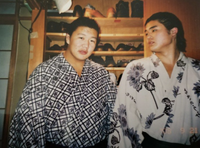 Ryusei joins sumo alongside stablemate Kagamio (c. 2003)