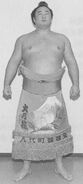 Onohana poses with his kesho-mawashi