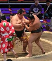 Kazuma pushes out and defeats Daishoki (c. 2024)