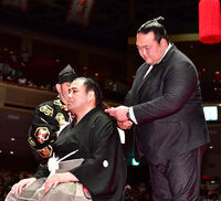Satoyama's retirement ceremony (c. 2019)