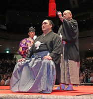 Okinoumi's retirement ceremony (c. 2023)