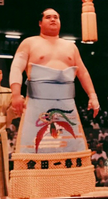Tomikaze during the juryo dohyo-iri
