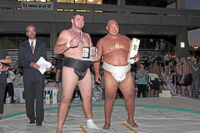 Wakanoho and Byamba at an USA Sumo event