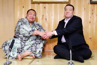 Kizakiumi after promotion to Juryo (c. 2019)