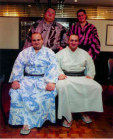 Wakanoho with his fellow Russian rikishi, Orora, Roho, & Hakurozan