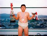 Ikioi sumo trophies