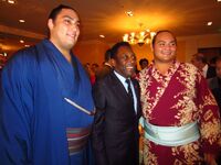 Kaishin and Kaisei with legendary soccer player Pele (c. 2011)