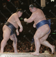 Tochinonada pushes out and defeats Wakanosato (c. 2001)
