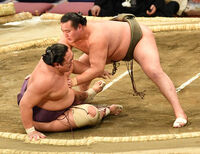 Kitanowaka ensures promotion to Juryo (c. 2021)