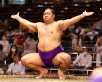 Shohozan prepares for his upcoming match (c. 2020)