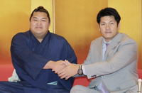 Rikishin after promotion to Juryo (c. 2016)
