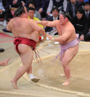 Kotoeko defeats Chiyomaru (c. 2018)